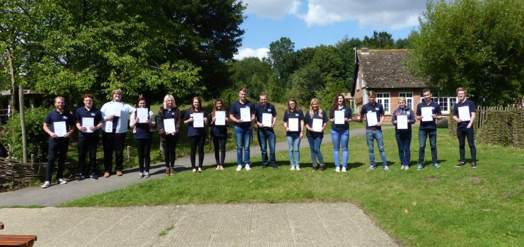 Apprentices receiving their certificates